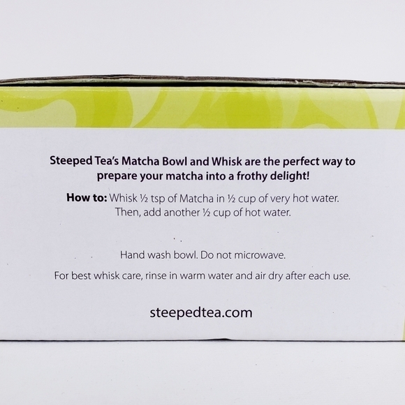 STEEPEDTEA Matcha Bowl & Bamboo Whisk Set - Picture 6 of 6